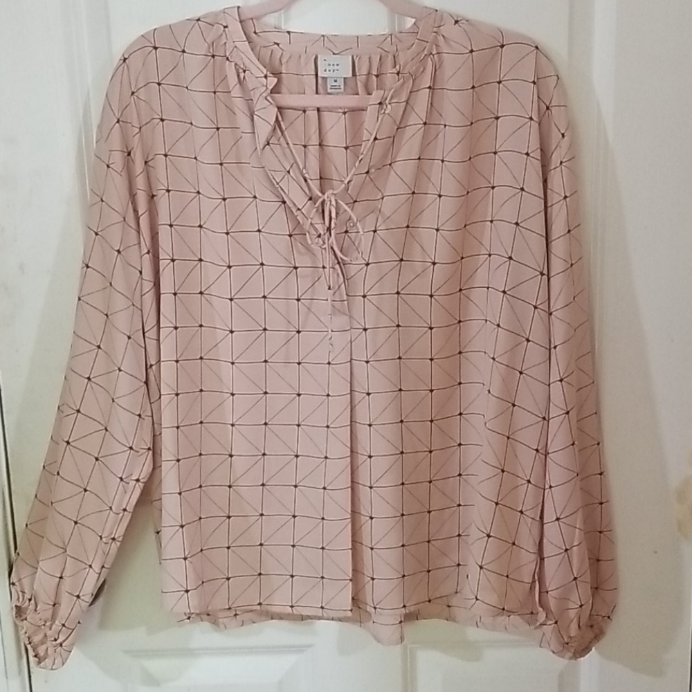 Beautiful a new day Pink Long Sleeve Blouse